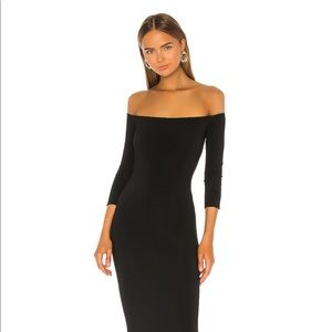 REVOLVE NORMA KAMALI Off The Shoulder Black Gown